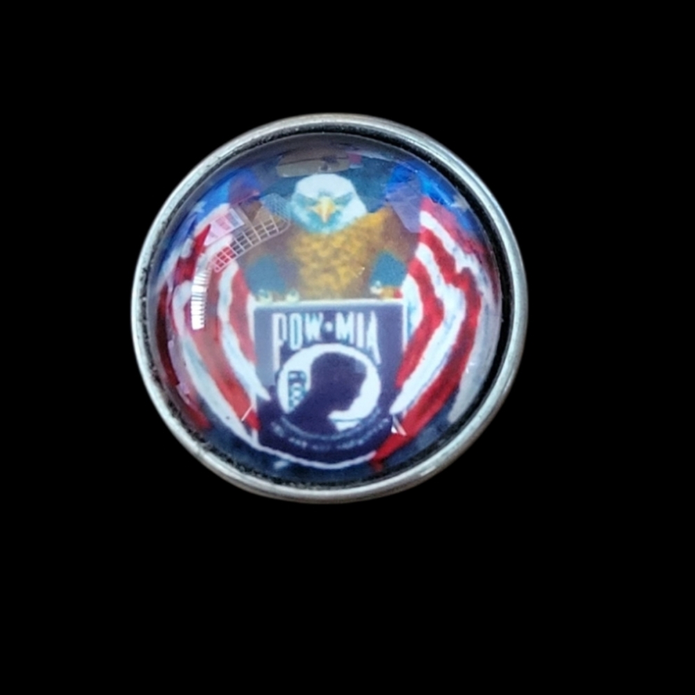POW MIA Snap for snap jewelry